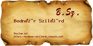 Bodnár Szilárd névjegykártya