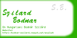 szilard bodnar business card