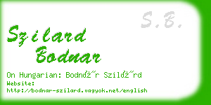 szilard bodnar business card